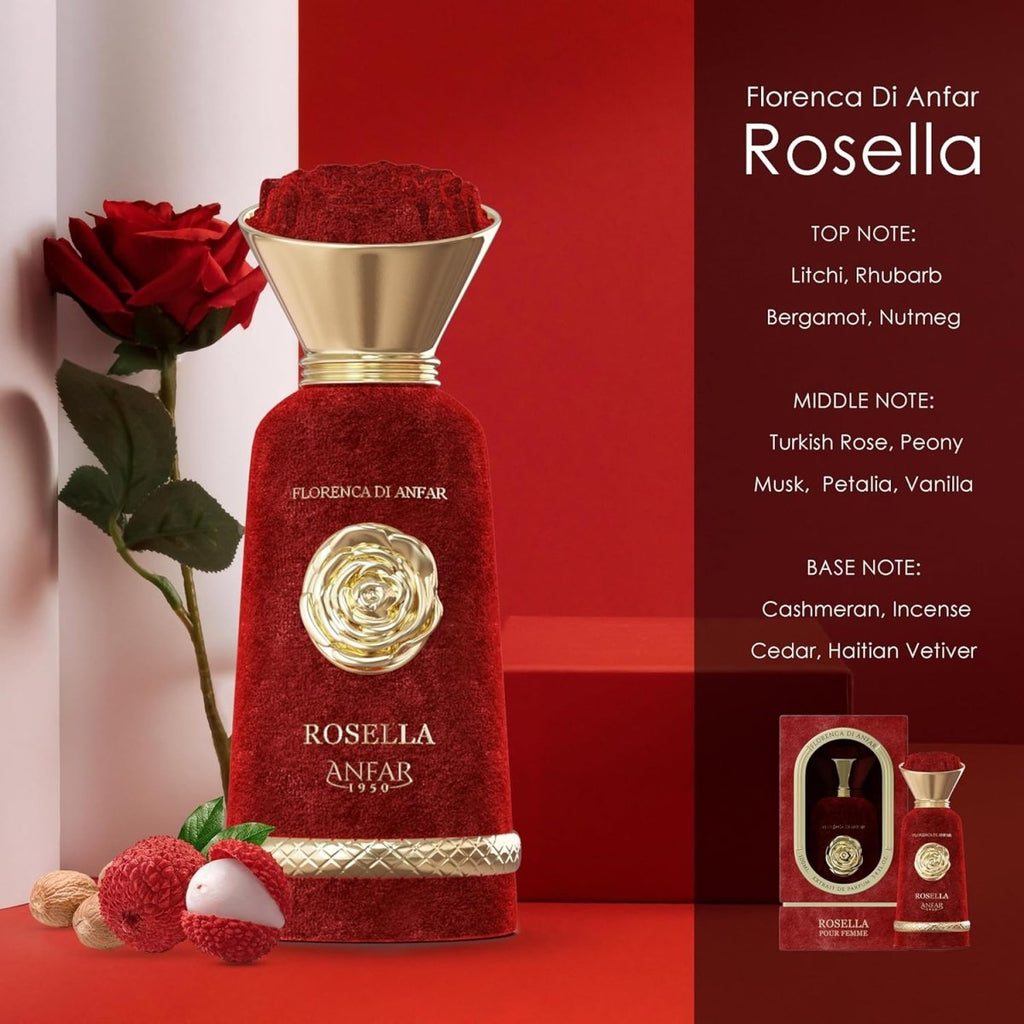 Anfar Rosella Extrait De Parfum for Women 100ml 3.4Oz 1950