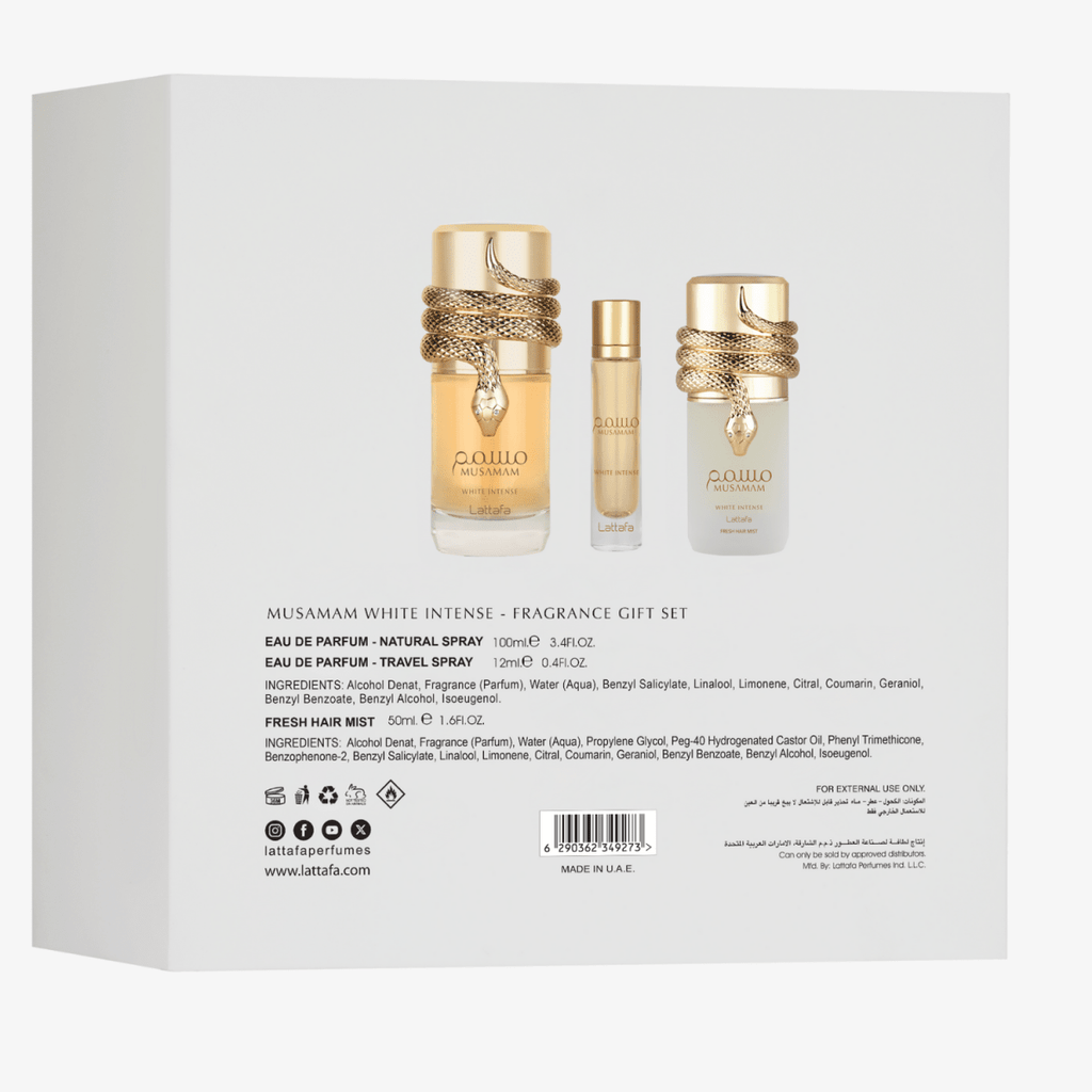 Lattafa Musamam White Intense 3pcs Gift Set 100ml