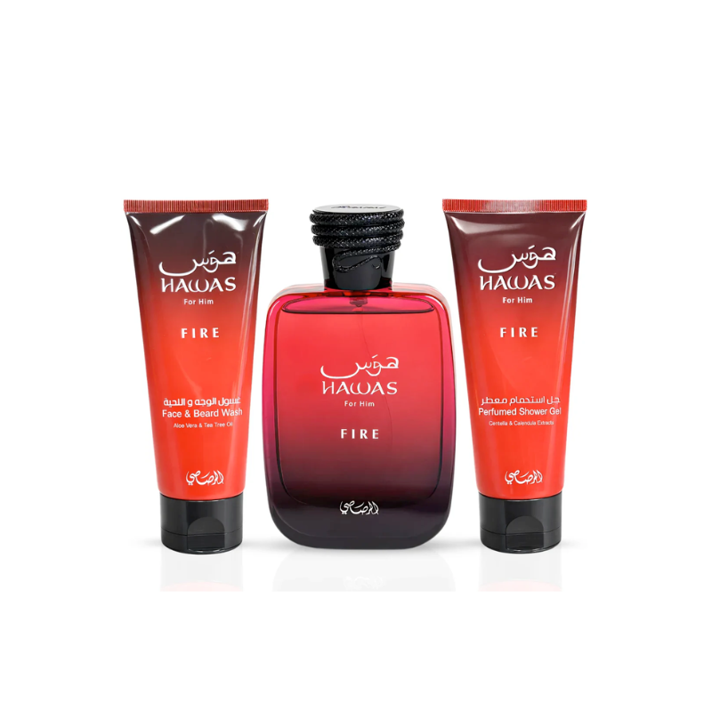 Rasasi Hawas Fire 3 Piece Gift Set EDP for Men